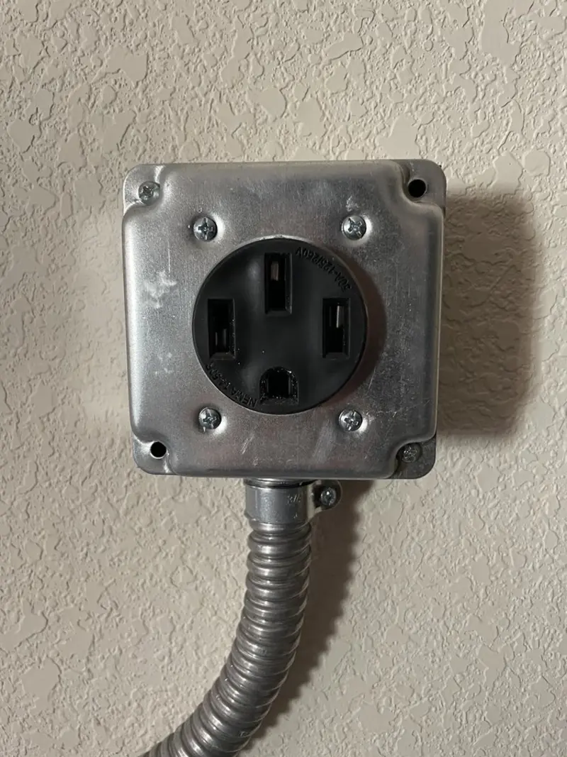 NEMA 14-50 outlet installed for Smart Home Electrical in Manhattan Beach